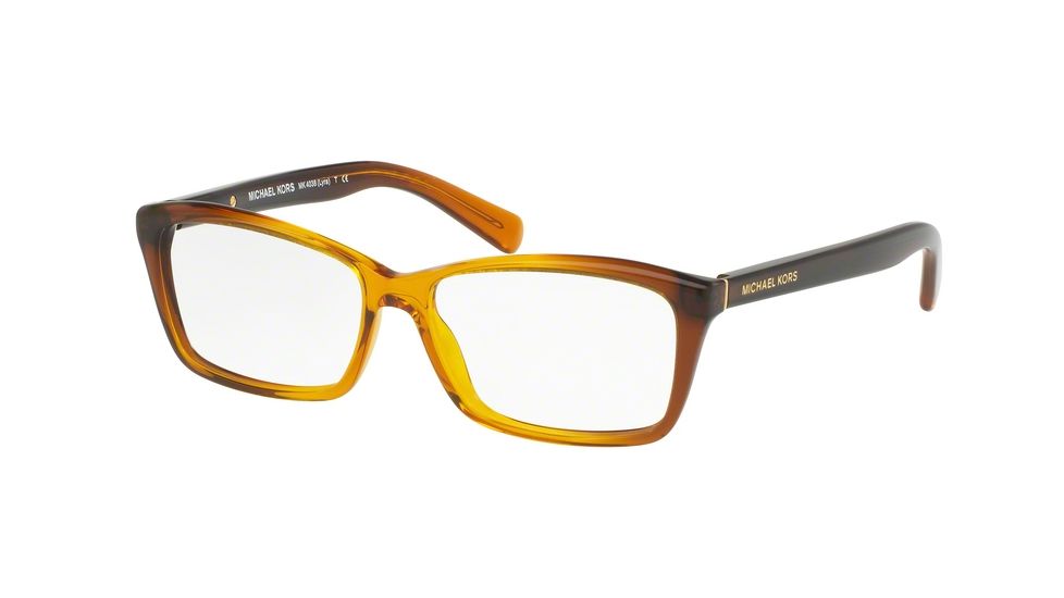 Michael Kors MK4038F Bifocal Prescription Eyeglasses 3218-54 - Amber Gradient Frame