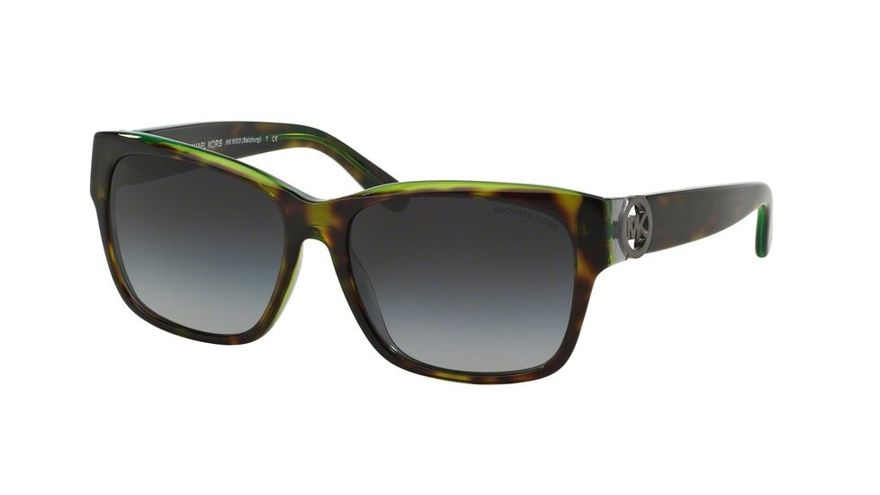 Michael Kors MK6003F Sunglasses 300211-58 - Tortoise/Green/Grey Frame, Grey Gradient Lenses
