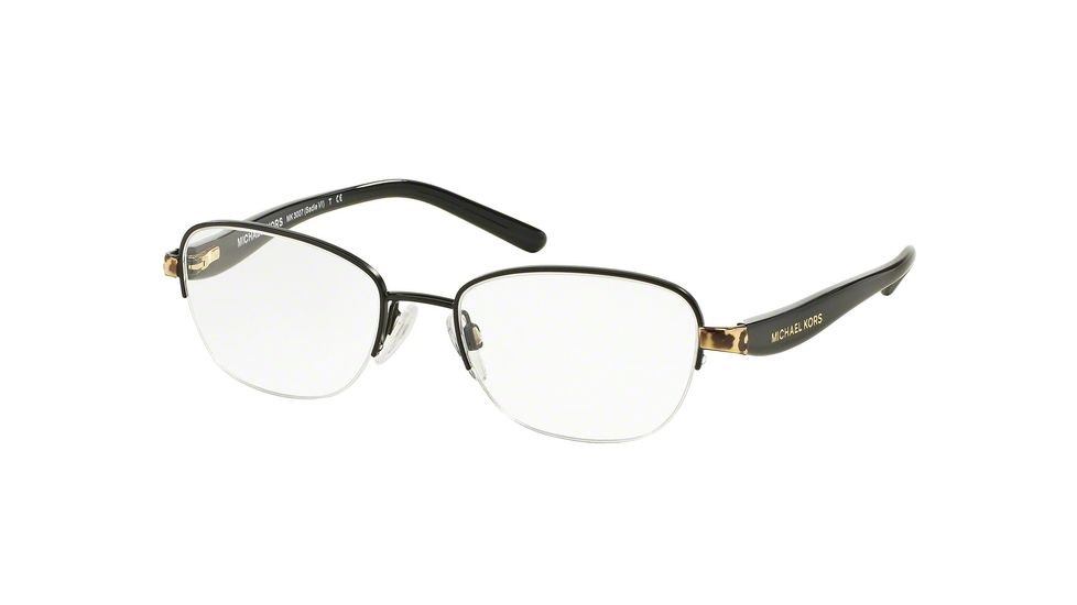 Michael Kors SADIE VI MK3007 Single Vision Prescription Eyeglasses 1061-51 - Matte Black / Black Frame