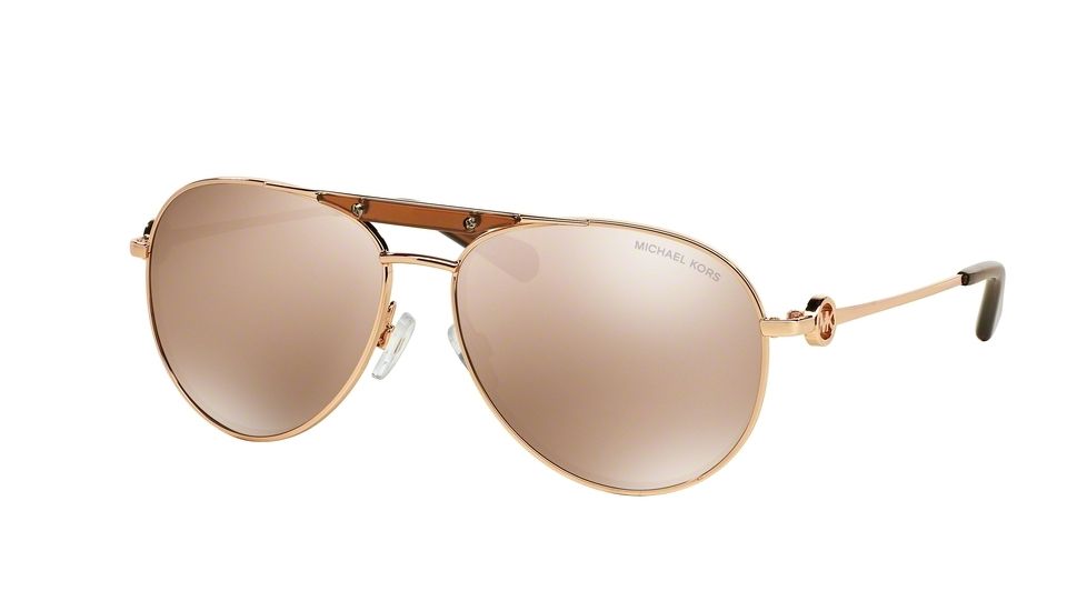 Michael Kors ZANZIBAR MK5001 Sunglasses 1003R1-58 - Rose Gold Frame, Rose Gold Flash Lenses