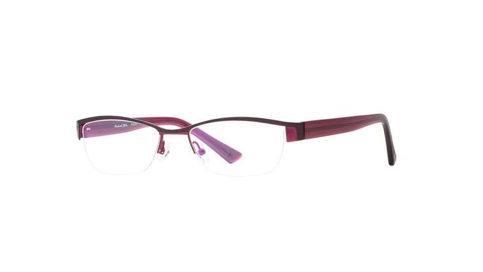 Michael Stars MS Radiant SEMS RADI00 Single Vision Prescription Eyeglasses - Eggplant SEMS RADI005435 BUR