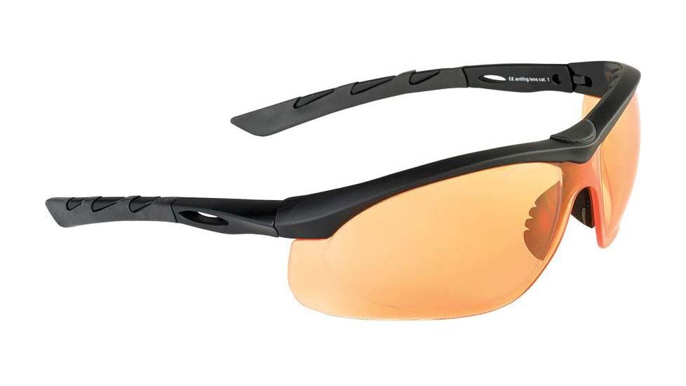 SWISSEYE Lancer Tactical Sunglass, Black Frame, Orange Non-Polarized Lens, 15624619