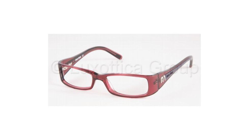 Miu Miu MU 16DV Eyeglasses, Purple Liliac Frame w/NonRx 50 mm Diameter Lenses, 6BX1O1 5016