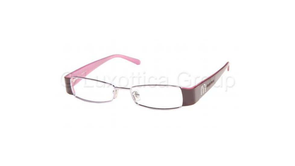 Miu Miu MU 63EV Eyeglasses Styles Lilac Frame w/Non-Rx 48 mm Diameter Lenses, 8AF1O1-4816, Miu Miu MU 63EV Eyeglasses Styles Lilac Frame w/Non-Rx 48 mm Diameter Lenses