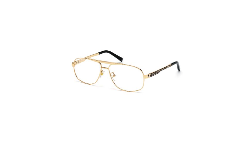 Mont Blanc MB0431 Eyeglass Frames - Shiny Black Frame Color