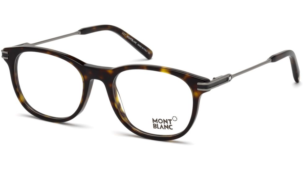 Mont Blanc MB0724 Eyeglass Frames - Coloured Havana Frame Color