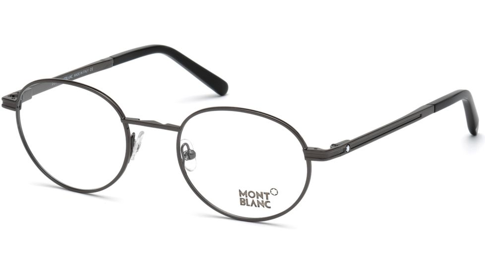 Mont Blanc MB0730 Eyeglass Frames - Shiny Gumetal Frame Color