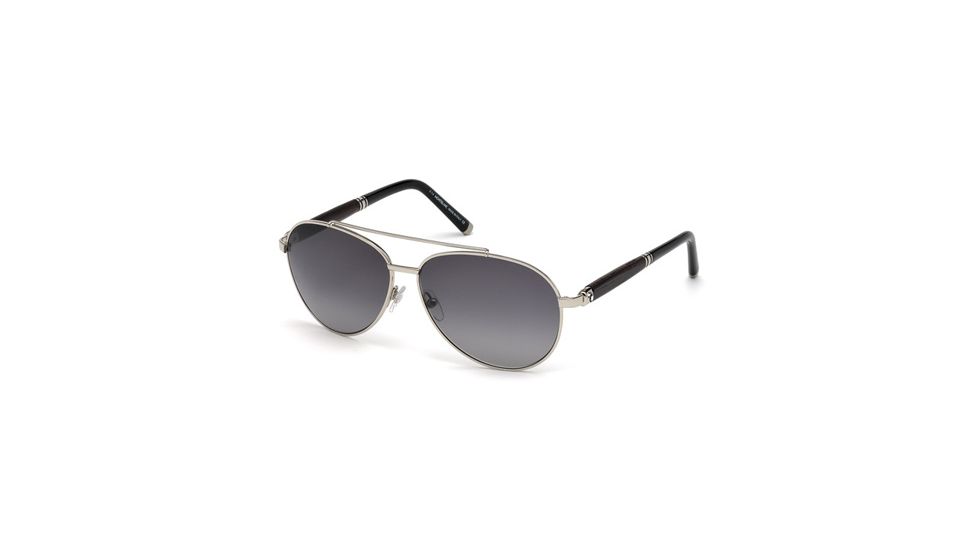 Mont Blanc MB518S Sunglasses - Shiny Palladium Frame Color