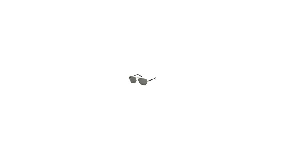 Mont Blanc MB589S Sunglasses - Shiny Light Ruthenium Frame Color, Smoke Lens Color