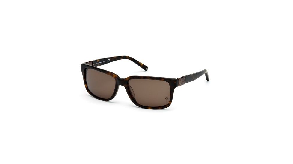 Mont Blanc MB405S Sunglasses - Dark Havana Frame Color