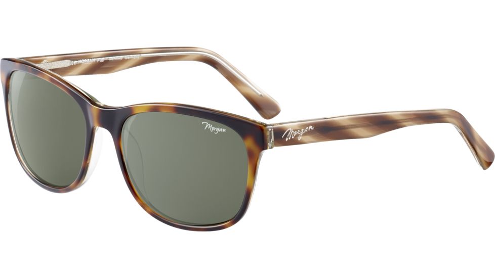 Morgan 207196 Sunglasses, D Brown Havana Frame, Green Lens, 207196-4356
