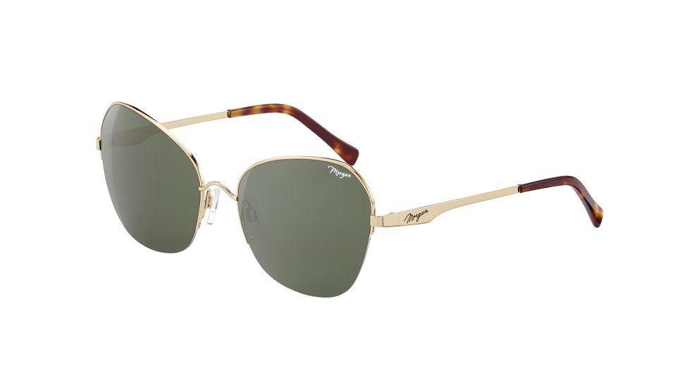 Morgan 207349 Sunglasses,Gold Frame,Grey/Green Lens, 207349-6000