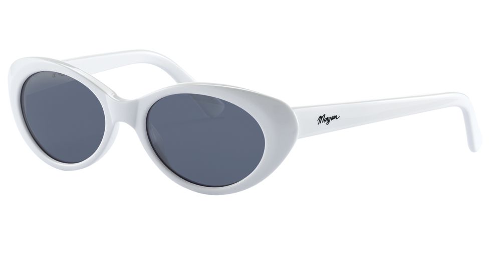 Morgan No. 207137 Sunglasses - White Frame and Grey Lens 207137-6072