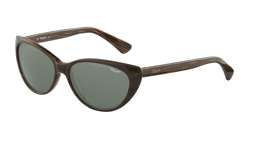 Morgan No. 207147 Sunglasses - Brown Frame and Grey Green Lens 207147-6508