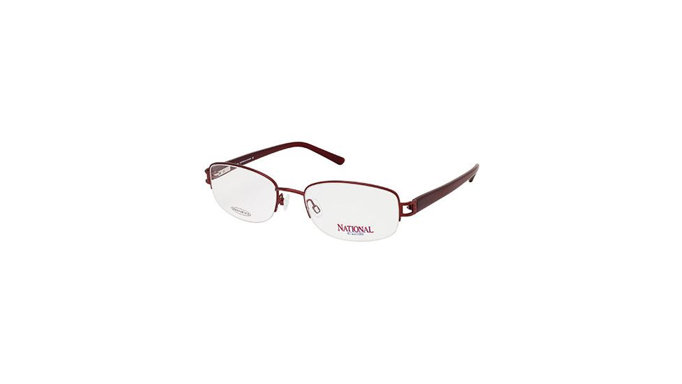 National NA0047 Eyeglass Frames - Shiny Bordeaux Frame Color
