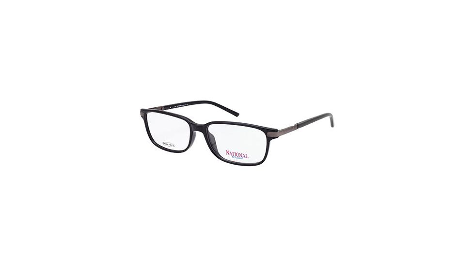 National NA0231 Eyeglass Frames - Shiny Black Frame Color
