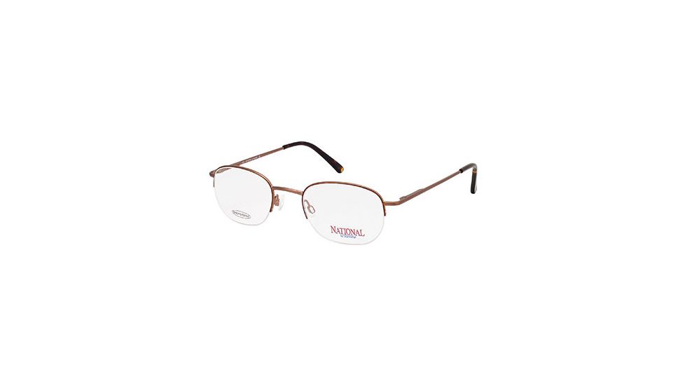 National NA0303 Eyeglass Frames - Matte Light Brown Frame Color