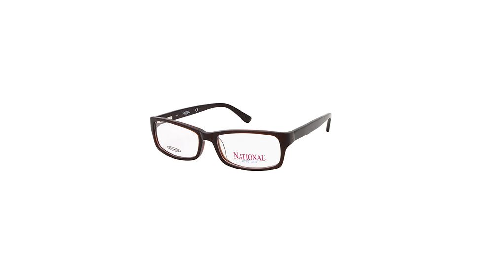 National NA0317 Eyeglass Frames - Shiny Dark Brown Frame Color