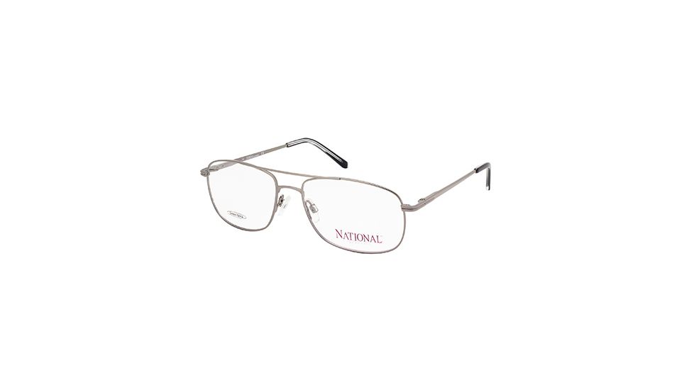 National NA0320 Eyeglass Frames - Shiny Gun Metal Frame Color