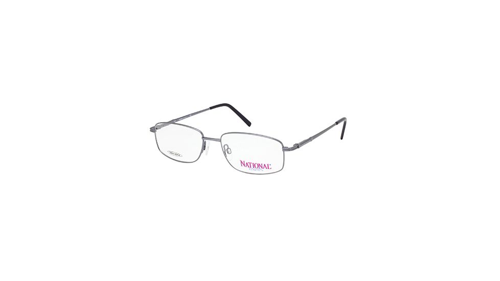 National NA0325 Eyeglass Frames - Shiny Gun Metal Frame Color