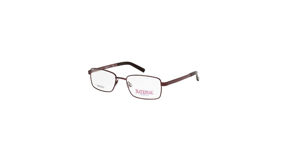 National NA0327 Eyeglass Frames - Shiny Dark Brown Frame Color