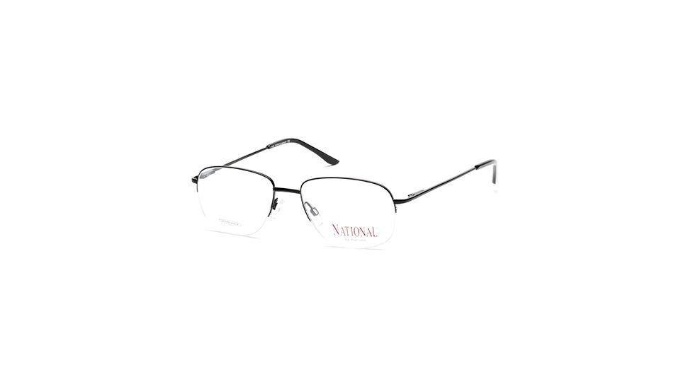 National NA0335 Eyeglass Frames - Matte Black Frame Color