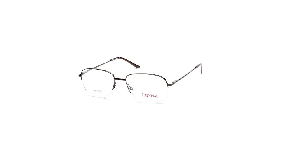 National NA0335 Eyeglass Frames - Shiny Dark Brown Frame Color