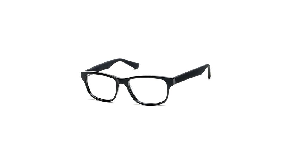 National NA0341 Eyeglass Frames - Shiny Black Frame Color