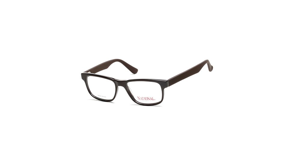 National NA0341 Eyeglass Frames - Shiny Dark Brown Frame Color