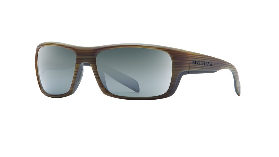 Native Eyewear Eddyline Progressive Prescription Sunglasses, Wood / Matte Black Frame, Polarized, 184 903 528PR