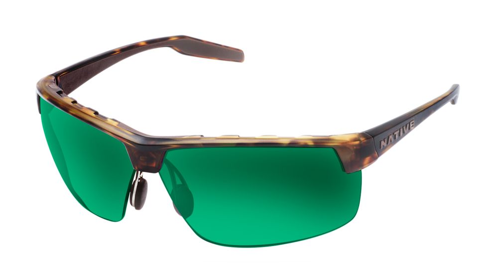 Native Eyewear Hardtop Ultra XP, Desert Tort Frame, Green Reflex Lens, 182 312 529
