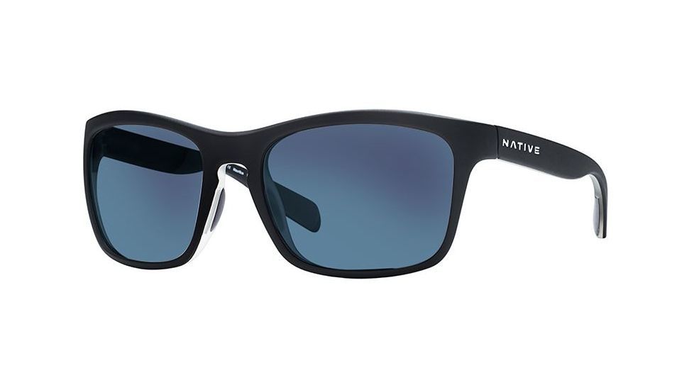 Native Eyewear Penrose Single Vision Prescription Sunglasses,Asphalt/Crystal/Crystal Frame,Polarized,179 907 526SV