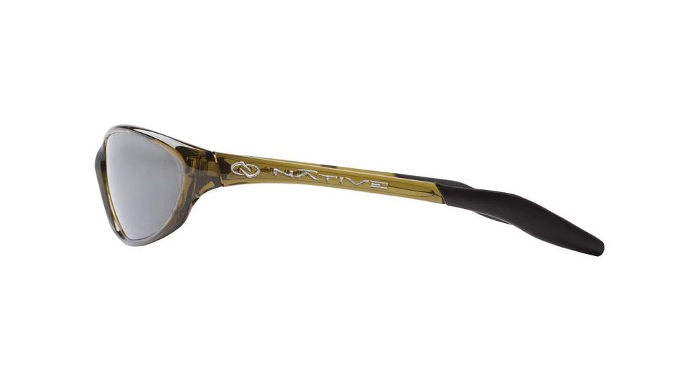 Native Eyewear Silencer Sunglasses, Moss Frame, Silver Reflex Gray Lens, Polarized, 115 356 521