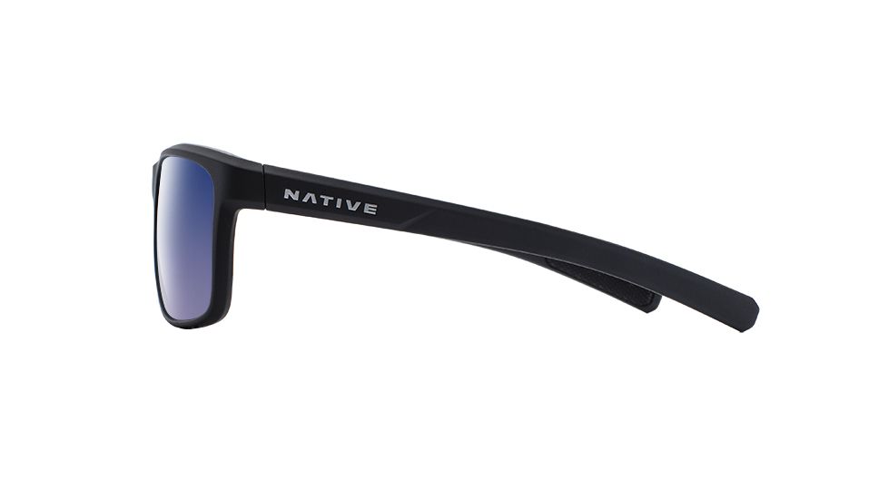 Native Eyewear Wells, Matte Black Crystal Frame, Blue Reflex Lens, 190 928 526