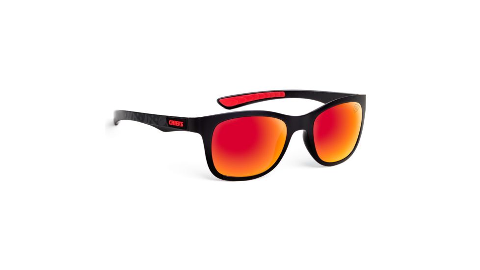 NFL Wayfarer Kansas City Chiefs Bifocal Prescription Sunglasses, Matte Black Frame, 622088T16BI