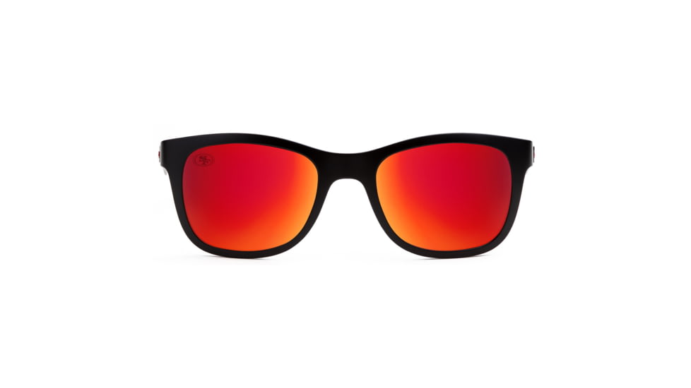 NFL Wayfarer San Francisco 49ers Bifocal Prescription Sunglasses, Matte Black Frame, 622088T27BI