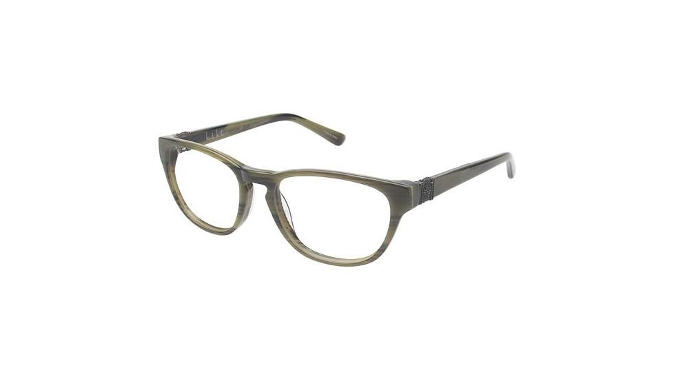 Nicole Miller Chambers Eyeglass Frames - Frame Olive, Size 51/16mm NMCHAMBERS02