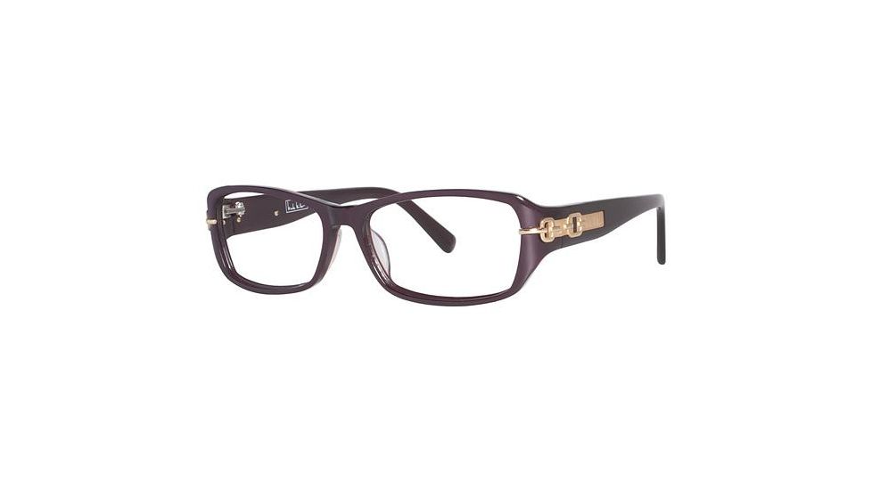 Nicole Miller Fulton Single Vision Prescription Eyeglasses - Frame Eggplant, Size 52/14mm NMFULTON03