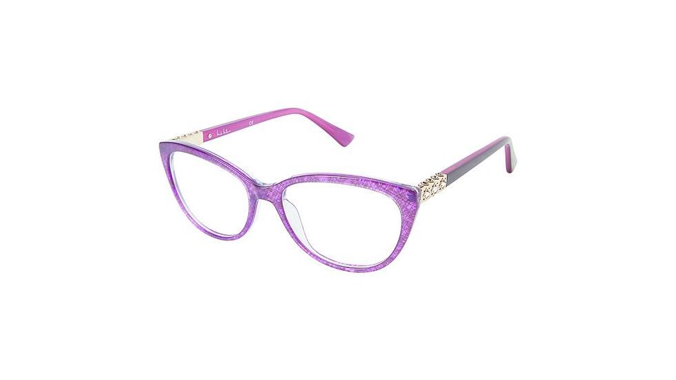 Nicole Miller Jaden Prescription Eyeglasses - Frame EGGPLANT, Size 56/17mm NMJADEN02