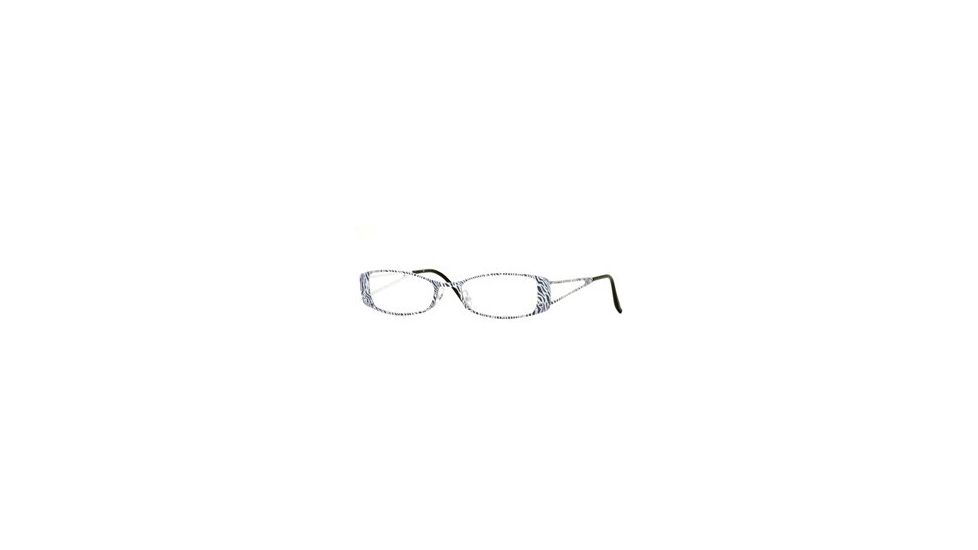 Nicole Miller Safari SENM SAFR00 Progressive Prescription Eyeglasses - White Zebra SENM SAFR005030 WH