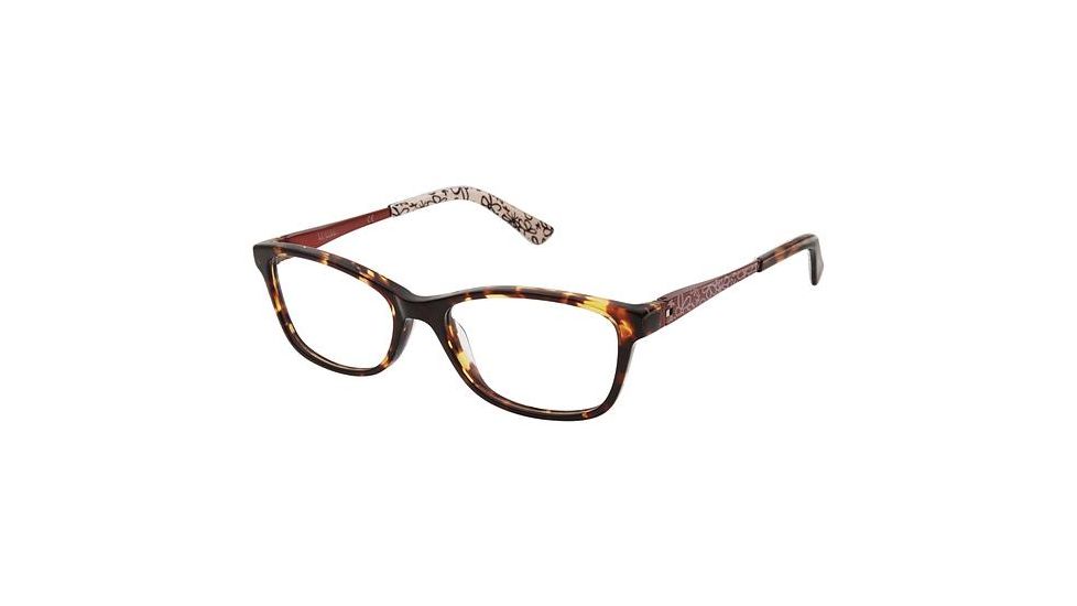 Nicole Miller Thea Prescription Eyeglasses - Frame Tortoise, Size 50/15mm NMTHEA01
