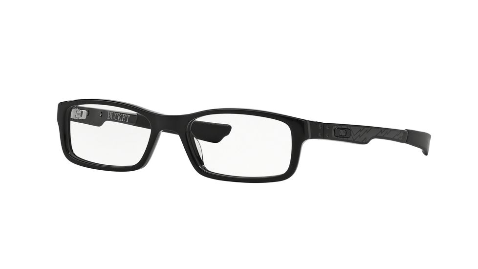 Oakley Bucket Progressive Prescription Glasses 106002-51 - Polished Black Frame, Clear Lenses