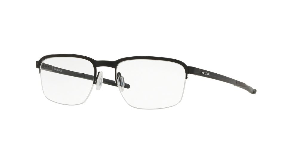 Oakley CATHODE OX3233 Eyeglass Frames 323301-52 - Satin Black Frame, Clear Lenses