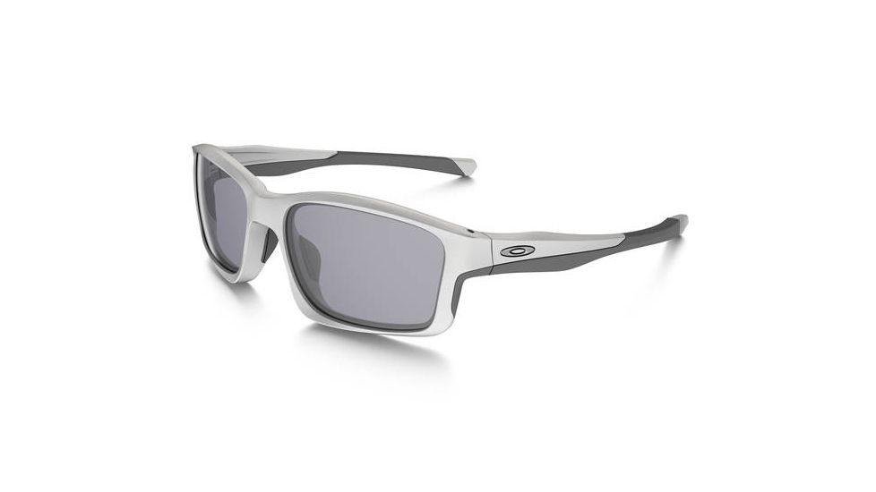 Oakley Chainlink Mens Asian Fit Sunglasses, Matte White Frame, Grey Lens OO9252-06