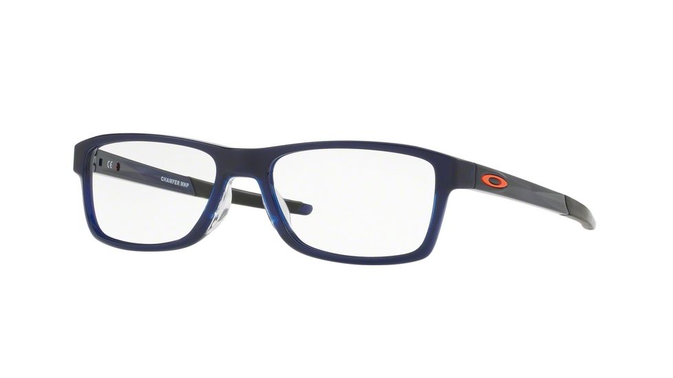 Oakley CHAMFER MNP OX8089 Progressive Prescription Eyeglasses 808904-56 - Polished Blue Ice Frame