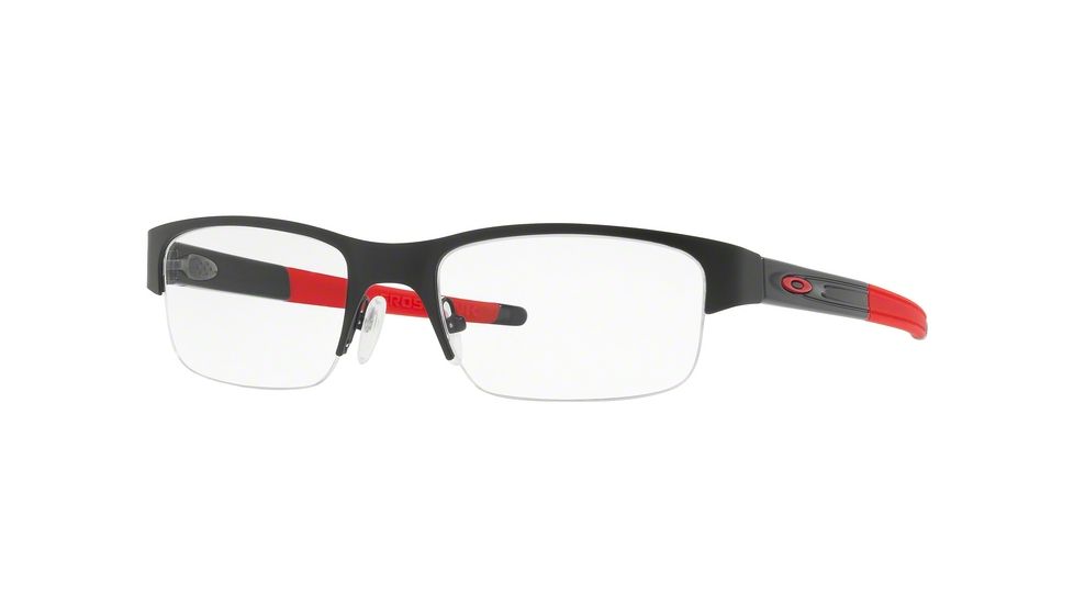 Oakley CROSSLINK 0.5 OX3226 Progressive Prescription Eyeglasses 322601-53 - Satin Black Frame, Clear Lenses