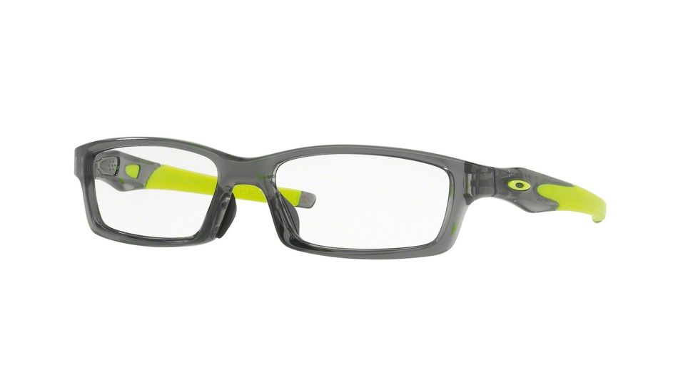 Oakley CROSSLINK A OX8118 Single Vision Prescription Eyeglasses 811802-56 - Polished Grey Smoke Frame
