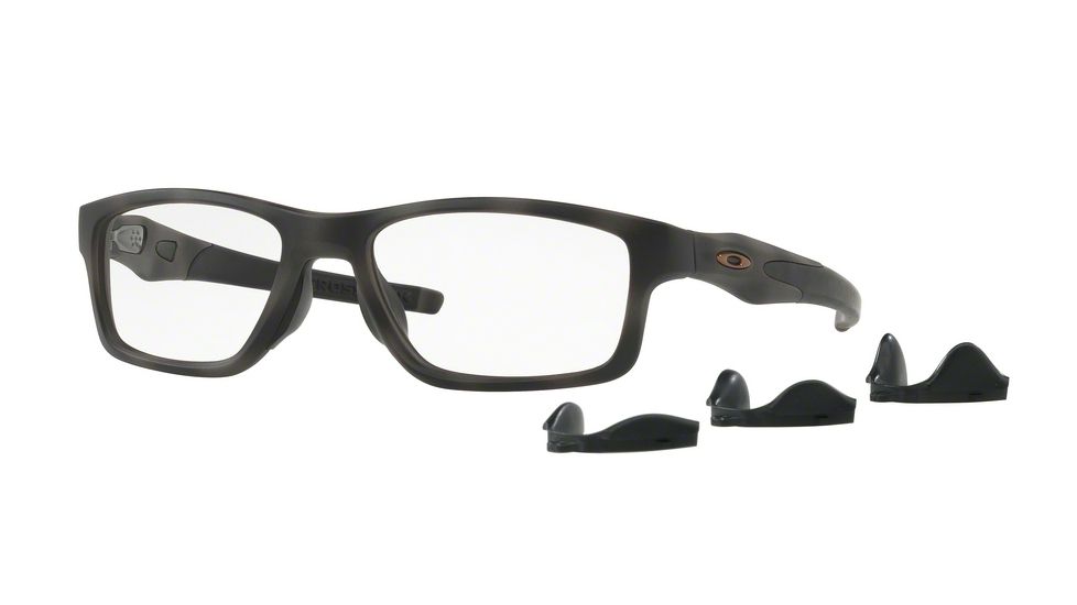 Oakley Crosslink MNP OX8090 Progressive Prescription Eyeglasses 809010-55 - Olive Camo Frame, Clear Lenses