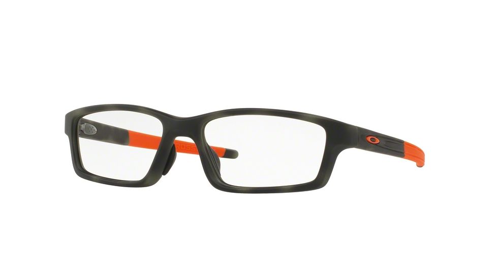 Oakley CROSSLINK PITCH ASIA FIT OX8041 Bifocal Prescription Eyeglasses, 56mm, Green Tortoise, OX8041-804114-56-BI