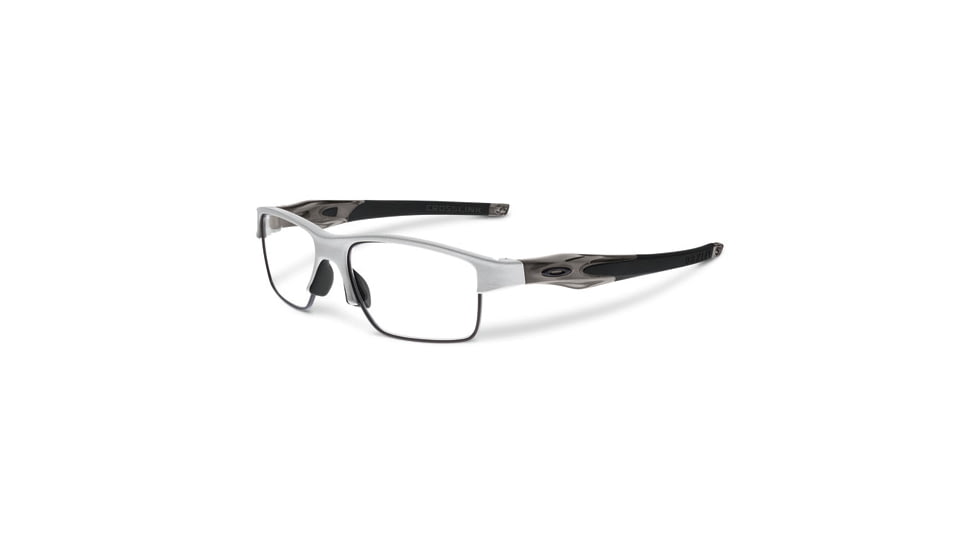 Oakley Crosslink Switch Eyeglasses, Brushed Aluminum Frame, 55mm OX3128-0355